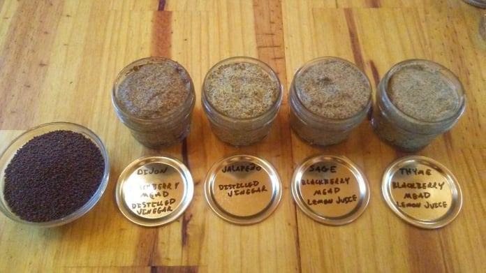 homemade mustard in jars