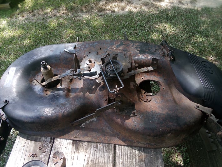 worn out mower deck