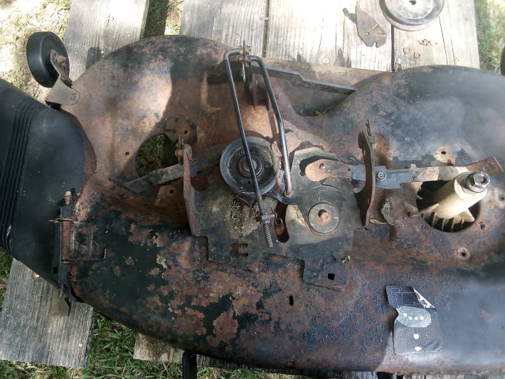 worn out mower deck