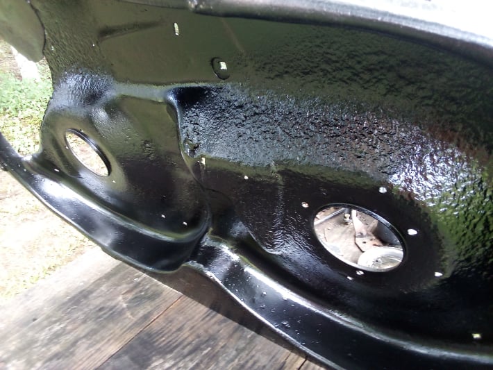 cleaning mower deck & painting
