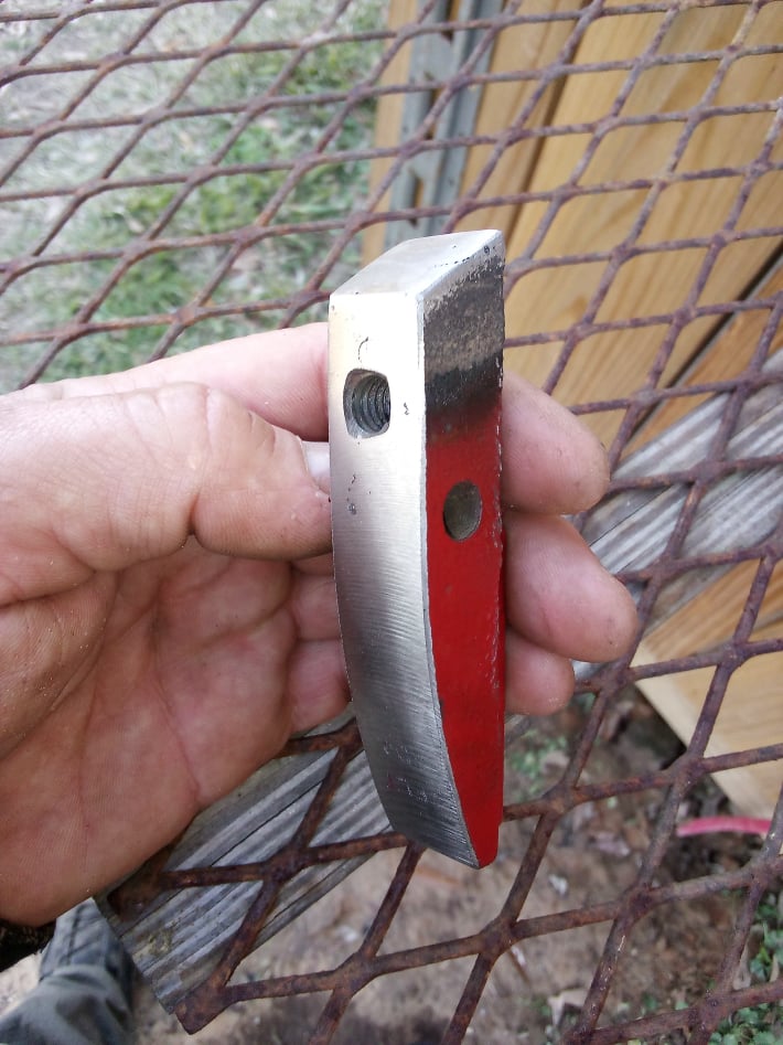 new cleanly machined surface on roller block