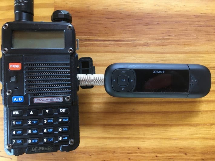 hand held radio beacon with mp3 player