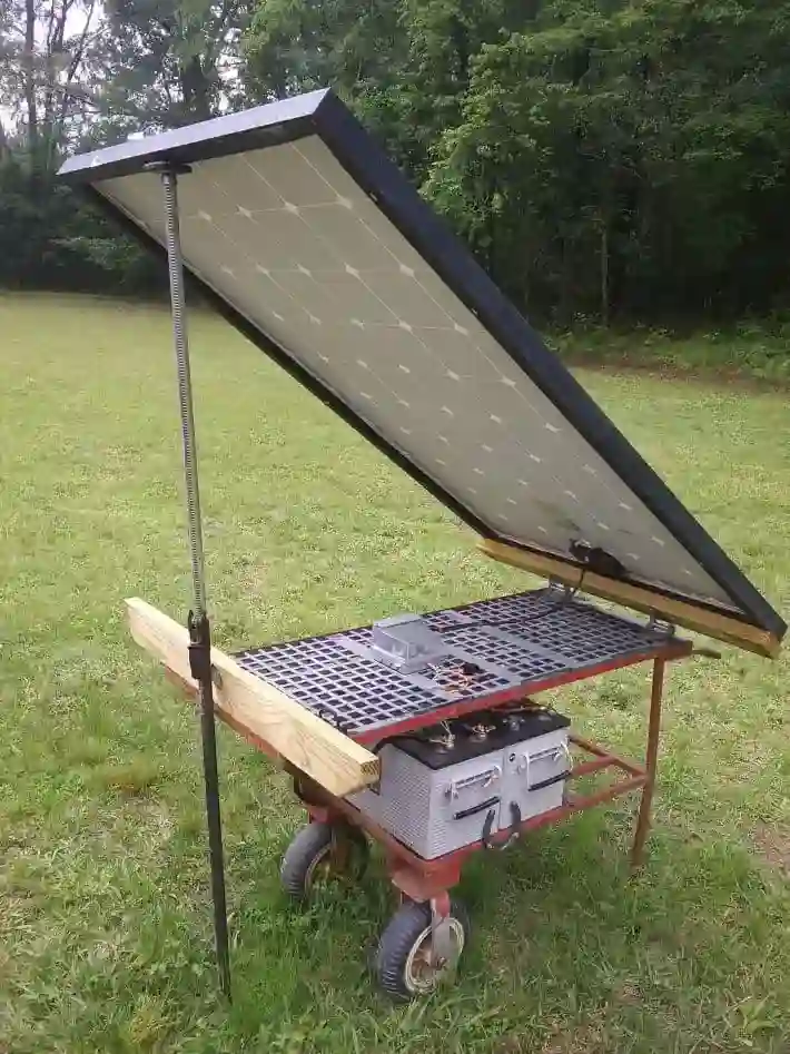 portable solar cart for emergency power