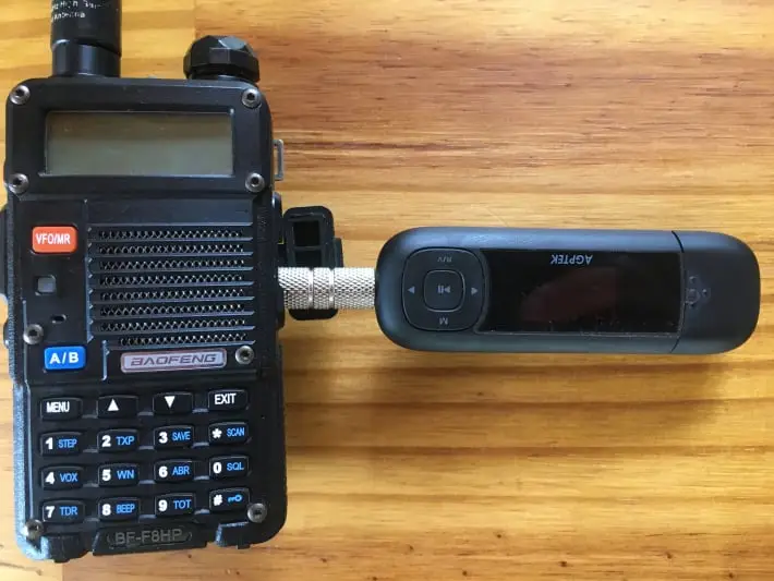 hand held radio beacon with mp3 player
