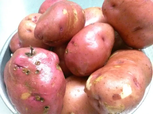 washed potatoes