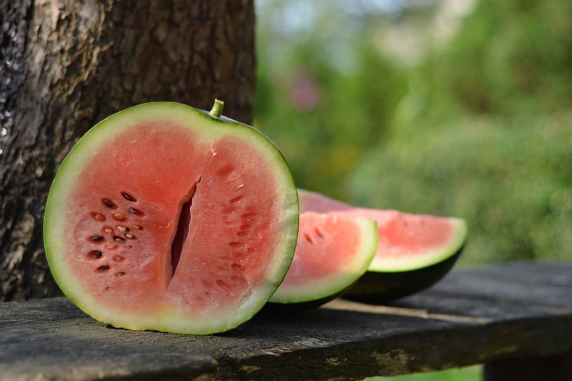 sugar baby watermelon sliced